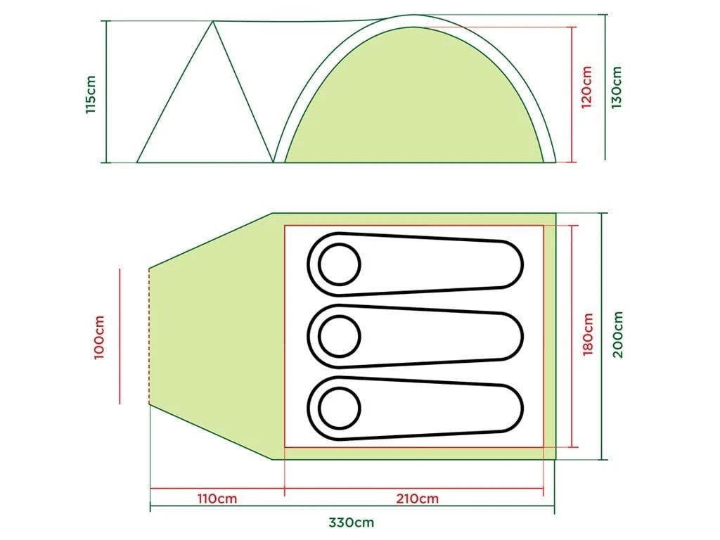 Coleman Darwin 3 Plus Kuppelzelt 3 Coleman Darwin 3 Plus Kuppelzelt