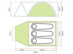 Coleman Darwin 3 Plus Grey Kuppelzelt