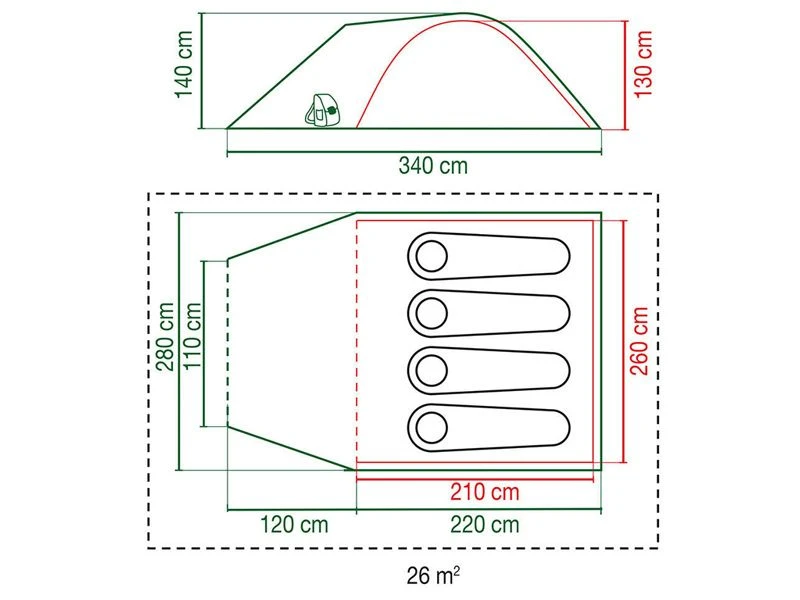 Coleman Kobuk Valley 4 Plus BlackOut Kuppelzelt 9 Coleman Kobuk Valley 4 Plus BlackOut Kuppelzelt – Bild 7