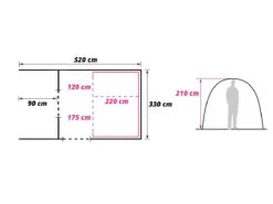 Obelink Columbia 5 Easy Air Tunnelzelt -Deutschland Camping-ausrüstung Verkäufe 2024 columbia plattegrond ecommerce 415b