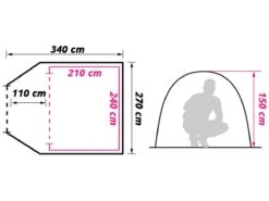 Obelink Shelter 4 CoolDark Kuppelzelt -Deutschland Camping-ausrüstung Verkäufe 2024 obelink shelter 4 cooldark floor plan ecommerce f6e0
